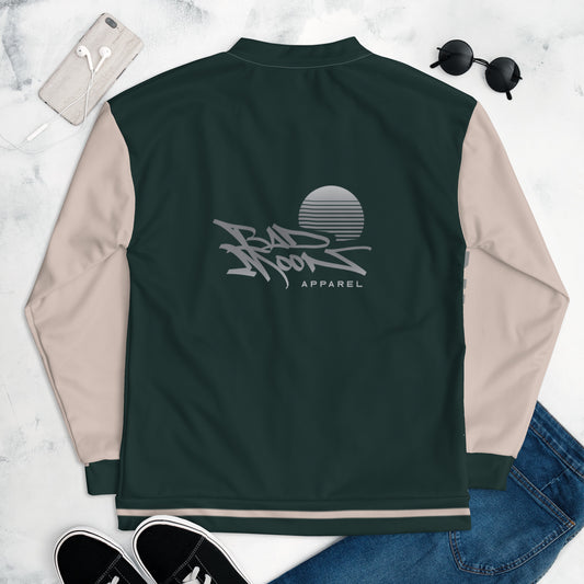 Green and Tan Varsity Jacket